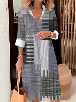 Women's Shirt Dress Casual Dress Midi Dress Outdoor Office Daily Polyester Fashion Modern Shirt Collar Button Pocket Long Sleeve Fall Winter 2023 Loose Fit Yellow Blue Purple Plaid Striped S M L XL 13 Women's Shirt Dress Casual Dress Midi Dress Outdoor Office Daily Polyester Fashion Modern Shirt Collar Button Pocket Long Sleeve Fall Winter 2023 Loose Fit Yellow Blue Purple Plaid Striped S M L XL -Cheap Plus Fit Dress Store qdunxb1694070530634