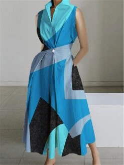 Women's Shirt Dress Casual Dress Swing Dress Maxi Long Dress Outdoor Office Daily Polyester Fashion Modern Shirt Collar Button Pocket Sleeveless Summer Spring 2023 Loose Fit Yellow Dark Pink Blue 9 Women's Shirt Dress Casual Dress Swing Dress Maxi Long Dress Outdoor Office Daily Polyester Fashion Modern Shirt Collar Button Pocket Sleeveless Summer Spring 2023 Loose Fit Yellow Dark Pink Blue -Cheap Plus Fit Dress Store qeerlc1690859506808