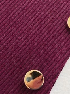 Women's Plus Size Curve Casual Dress Sweater Dress Sheath Dress Plain Midi Dress Long Sleeve Button Split Stand Collar Fashion Daily Black Wine Fall Winter XL XXL 3XL 4XL 5XL -Cheap Plus Fit Dress Store qfbxkp1694151467627