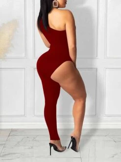 Women's Jumpsuit High Waist Solid Color One Shoulder Streetwear Party Street Regular Fit Sleeveless Black Wine Royal Blue S M L Summer 9 Women's Jumpsuit High Waist Solid Color One Shoulder Streetwear Party Street Regular Fit Sleeveless Black Wine Royal Blue S M L Summer -Cheap Plus Fit Dress Store qfywfj1680072325746