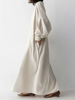 Women's Casual Dress Cotton Linen Dress Abaya Maxi Long Dress Linen / Cotton Blend Basic Classic Outdoor Daily Vacation Crew Neck Button Long Sleeve Spring Fall Winter 2023 Loose Fit Black Apricot 14 Women's Casual Dress Cotton Linen Dress Abaya Maxi Long Dress Linen / Cotton Blend Basic Classic Outdoor Daily Vacation Crew Neck Button Long Sleeve Spring Fall Winter 2023 Loose Fit Black Apricot -Cheap Plus Fit Dress Store qgdkoo1692341109959