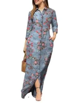 Women's Shirt Dress Casual Dress Shift Dress Maxi Long Dress Winter Dress Daily Holiday Polyester Casual Mature Shirt Collar Button Pocket Long Sleeve Summer Spring Fall 2023 Regular Fit Pink Blue 9 Women's Shirt Dress Casual Dress Shift Dress Maxi Long Dress Winter Dress Daily Holiday Polyester Casual Mature Shirt Collar Button Pocket Long Sleeve Summer Spring Fall 2023 Regular Fit Pink Blue -Cheap Plus Fit Dress Store qgstip1657786308635