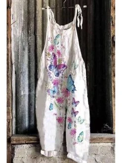 Women's Pants Trousers Jumpsuit Rompers Baggy Linen Flower 1 Flower 2 Flower 3 Mid Waist Casual Holiday Weekend Print Micro-elastic Full Length Comfort Flower / Floral S M L XL 2XL 11 Women's Pants Trousers Jumpsuit Rompers Baggy Linen Flower 1 Flower 2 Flower 3 Mid Waist Casual Holiday Weekend Print Micro-elastic Full Length Comfort Flower / Floral S M L XL 2XL -Cheap Plus Fit Dress Store qicmsg1660727131593