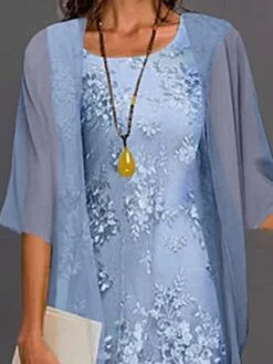 Women's Dress Set Lace Dress Midi Dress Light Blue Green Gray Half Sleeve Floral Embroidered Layered Patchwork Summer Spring Fall Crew Neck Elegant Chinoiserie 2023 M L XL XXL XXXL 4XL 5XL 23 Women's Dress Set Lace Dress Midi Dress Light Blue Green Gray Half Sleeve Floral Embroidered Layered Patchwork Summer Spring Fall Crew Neck Elegant Chinoiserie 2023 M L XL XXL XXXL 4XL 5XL -Cheap Plus Fit Dress Store qidowl1644389980989