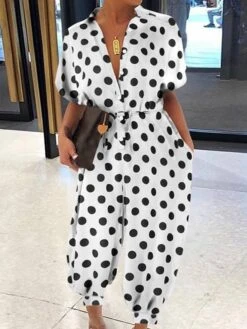 Women's Deep V Loose Sleeveless Jumpsuits, Women's Casual Print Loose Plus Size Casual Sleeveless Strappy Jumpsuit -Cheap Plus Fit Dress Store qiqmil1617100536727