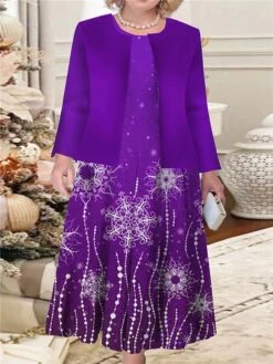 Women‘s Christmas Plus Size Curve Casual Dress Dress Set Two Piece Dress Floral Midi Dress Long Sleeve Print Crew Neck Fashion Outdoor Red Blue Fall Winter L XL XXL 3XL 4XL 5 Women‘s Christmas Plus Size Curve Casual Dress Dress Set Two Piece Dress Floral Midi Dress Long Sleeve Print Crew Neck Fashion Outdoor Red Blue Fall Winter L XL XXL 3XL 4XL -Cheap Plus Fit Dress Store qlsklk1694151486554