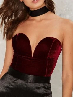 Women's Bodysuit Backless Solid Color Bandeau Elegant Party Party & Evening Regular Fit Sleeveless Green White Black XS S M Spring -Cheap Plus Fit Dress Store qlvuks1642154062848