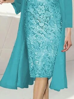 Women's Two Piece Dress Set Party Dress Lace Dress Formal Party Fashion Party Lace Midi Dress Crew Neck Long Sleeve Plain Regular Fit Green Fall Winter S M L XL 5 Women's Two Piece Dress Set Party Dress Lace Dress Formal Party Fashion Party Lace Midi Dress Crew Neck Long Sleeve Plain Regular Fit Green Fall Winter S M L XL -Cheap Plus Fit Dress Store qodxfq1694165922187