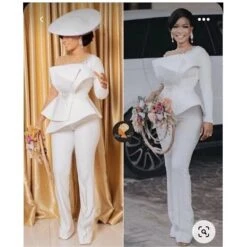 Women's Jumpsuit Solid Color One Shoulder Elegant Wedding Cocktail Party Christmas Regular Fit Long Sleeve Black White S M L Spring -Cheap Plus Fit Dress Store qpzxof1676873589953