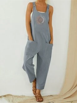 Jumpsuits For Women Summer Overall Bib Pocket Print Floral U Neck Casual Daily Vacation Regular Fit Sleeveless Blue Green Gray S M L 14 Jumpsuits For Women Summer Overall Bib Pocket Print Floral U Neck Casual Daily Vacation Regular Fit Sleeveless Blue Green Gray S M L -Cheap Plus Fit Dress Store qrpulh1678257783857