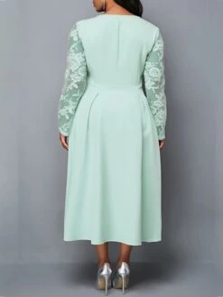 Women‘s Plus Size Curve Party Dress Pure Color Square Neck Long Sleeve Winter Fall Fashion Elegant Formal Midi Dress Party Evening Party Dress 17 Women‘s Plus Size Curve Party Dress Pure Color Square Neck Long Sleeve Winter Fall Fashion Elegant Formal Midi Dress Party Evening Party Dress -Cheap Plus Fit Dress Store qszsaf1670211987718