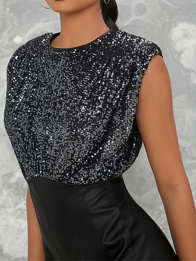 Women's Romper Backless High Waist Solid Color Round Neck Streetwear Street Cocktail Party Regular Fit Sleeveless Black S M L Fall 3 Women's Romper Backless High Waist Solid Color Round Neck Streetwear Street Cocktail Party Regular Fit Sleeveless Black S M L Fall - Image 3