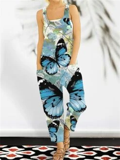 Women's Jumpsuit Maillard Backless Pocket Butterfly U Neck Streetwear Holiday Going Out Regular Fit Sleeveless Navy Blue Blue Dusty Blue S M L Summer Fall 8 Women's Jumpsuit Maillard Backless Pocket Butterfly U Neck Streetwear Holiday Going Out Regular Fit Sleeveless Navy Blue Blue Dusty Blue S M L Summer Fall -Cheap Plus Fit Dress Store qxwvki1676008389685