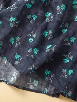 Women's Casual Dress Cotton Linen Dress A Line Dress Midi Dress Linen / Cotton Blend Basic Classic Outdoor Daily Vacation Split Neck Button Pocket 3/4 Length Sleeve Spring Fall Autumn 2023 Loose Fit -Cheap Plus Fit Dress Store rdgqeh1693967795287