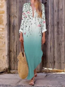 Women's Casual Dress Cotton Linen Dress Maxi Long Dress Polyester Fashion Casual Daily Outdoor Daily Vacation Split Neck Split Print Long Sleeve Summer Spring Fall 2023 Loose Fit White Pink Navy Blue 9 Women's Casual Dress Cotton Linen Dress Maxi Long Dress Polyester Fashion Casual Daily Outdoor Daily Vacation Split Neck Split Print Long Sleeve Summer Spring Fall 2023 Loose Fit White Pink Navy Blue -Cheap Plus Fit Dress Store rdvbon1690365283290