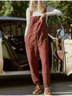 Women's Jumpsuits Casual Maillard Bib Overall Utility Patch Pocket Solid Color Casual Daily Going Out Regular Fit Sleeveless S M L Fall Winter Cold Weather 11 Women's Jumpsuits Casual Maillard Bib Overall Utility Patch Pocket Solid Color Casual Daily Going Out Regular Fit Sleeveless S M L Fall Winter Cold Weather -Cheap Plus Fit Dress Store rgsvkz1617113026927