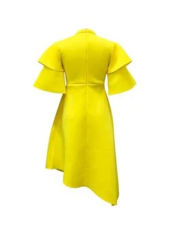 Women‘s Plus Size Curve Party Dress Solid Color Crew Neck Half Sleeve Spring Fall Elegant Modern Maxi Long Dress Formal Party Dress -Cheap Plus Fit Dress Store rhikoy1669704986803