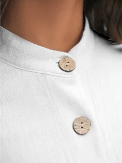 Women's Shirt Dress Casual Dress Cotton Linen Dress Midi Dress Polyester Fashion Casual Daily Outdoor Daily Vacation Shirt Collar Button Print Long Sleeve Spring Fall Winter 2023 Loose Fit White -Cheap Plus Fit Dress Store rkyprb1697189419786