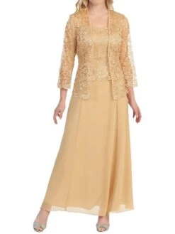 Women‘s Swing Dress Maxi Long Dress Black Gray Wine Gold Red 3/4 Length Sleeve Pure Color Chiffon Lace Fall Spring Boat Neck Hot Elegant Party 2023 M L XL XXL 3XL 4XL 5XL