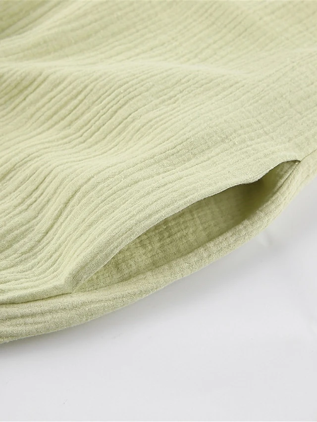 Women's Casual Dress Cotton Linen Dress Wrap Dress Midi Dress Cotton Basic Classic Outdoor Daily Vacation V Neck Lace Up Half Sleeve Spring Fall Autumn 2023 Regular Fit Orange Green Plain S M L 13 Women's Casual Dress Cotton Linen Dress Wrap Dress Midi Dress Cotton Basic Classic Outdoor Daily Vacation V Neck Lace Up Half Sleeve Spring Fall Autumn 2023 Regular Fit Orange Green Plain S M L - Image 13