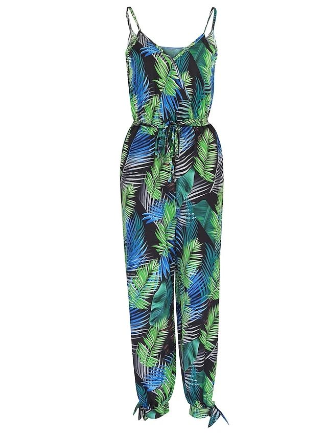 Women's Jumpsuits Casual Summer Lace Up Pocket Plaid V Neck Streetwear Daily Vacation Regular Fit Sleeveless White Yellow Light Green S M L Spring 19 Women's Jumpsuits Casual Summer Lace Up Pocket Plaid V Neck Streetwear Daily Vacation Regular Fit Sleeveless White Yellow Light Green S M L Spring - Image 19