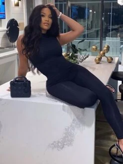 Women's Jumpsuit Solid Color Round Neck Casual Sports Outdoor School Slim Sleeveless Tank Black-short White-short Gray-short S M L All Seasons -Cheap Plus Fit Dress Store rpalzt1629079303549