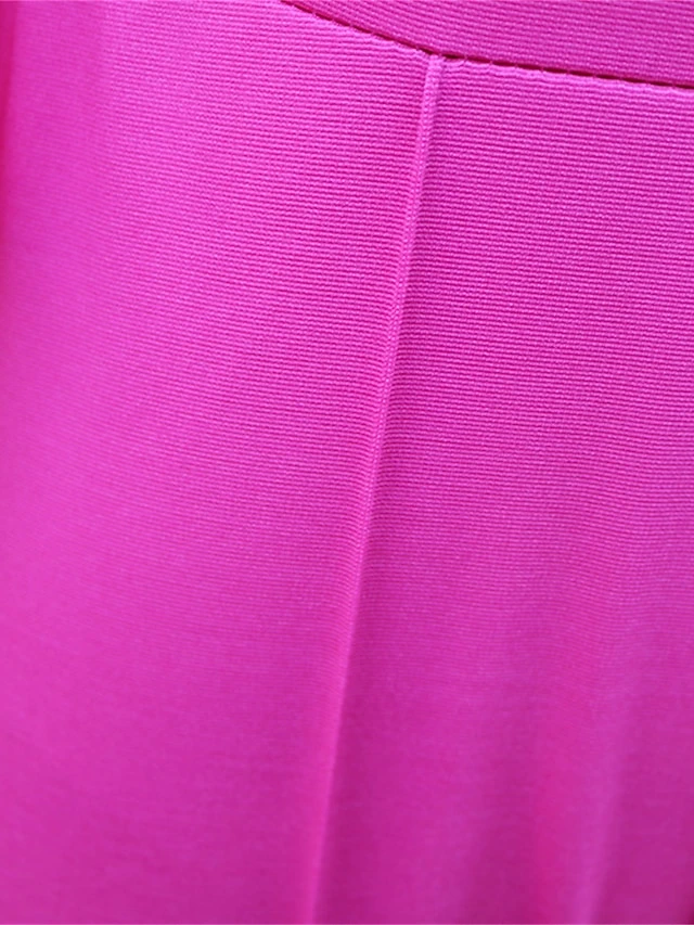 Women's Jumpsuit High Waist Solid Color V Neck Streetwear Wedding Party Regular Fit Long Sleeve Red Blue Fuchsia S M L Spring 7 Women's Jumpsuit High Waist Solid Color V Neck Streetwear Wedding Party Regular Fit Long Sleeve Red Blue Fuchsia S M L Spring - Image 7