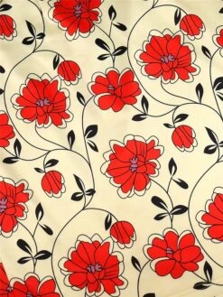 Women‘s Plus Size Curve Party Dress Cocktail Dress Wedding Guest Dress Midi Dress Orange 3/4 Length Sleeve Floral Print Spring Fall Winter Crew Neck Fashion Winter Dress Wedding Guest Vacation 2023 -Cheap Plus Fit Dress Store ryzcaz1692179220846