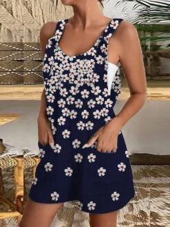 Women's Overall Pocket Print Print U Neck Holiday Daily Vacation Straight Regular Fit Sleeveless Sleeveless White Yellow Light Green S M L Summer 18 Women's Overall Pocket Print Print U Neck Holiday Daily Vacation Straight Regular Fit Sleeveless Sleeveless White Yellow Light Green S M L Summer -Cheap Plus Fit Dress Store sclizm1685080680603