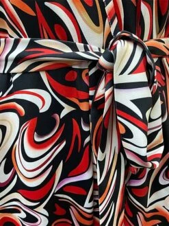 Women's Jumpsuit Lace Up Print Print V Neck Streetwear Street Daily Regular Fit Long Sleeve Purple Orange S M L Fall -Cheap Plus Fit Dress Store sdmcke1695792355865