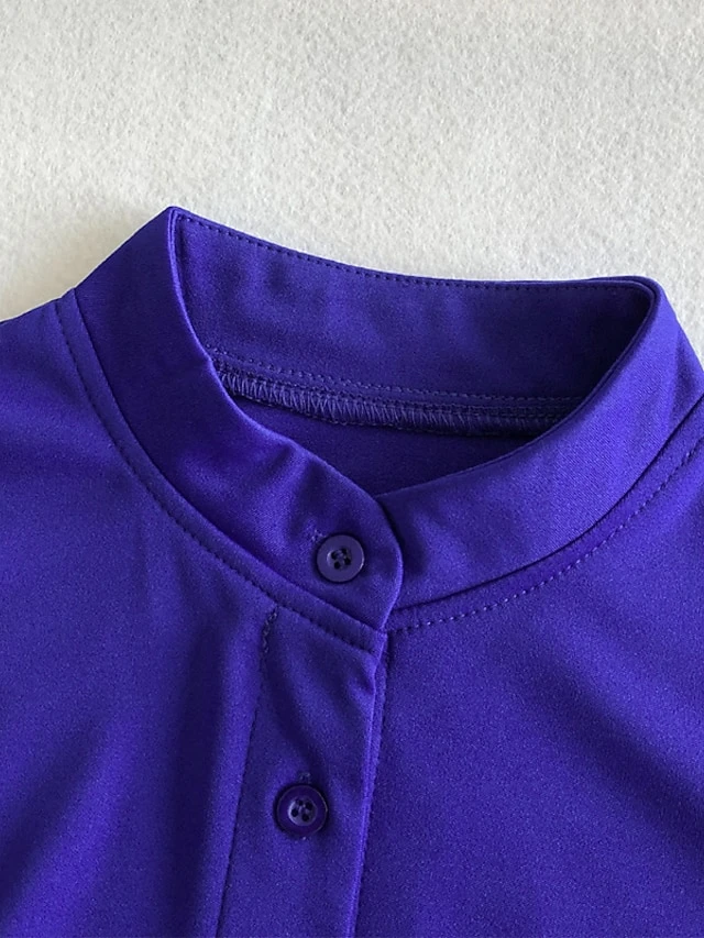 Women's Jumpsuit Belted Button Front Solid Color Shirt Collar Business Daily Office Straight Regular Fit Long Sleeve Green Black Wine S M L Fall 9 Women's Jumpsuit Belted Button Front Solid Color Shirt Collar Business Daily Office Straight Regular Fit Long Sleeve Green Black Wine S M L Fall - Image 9