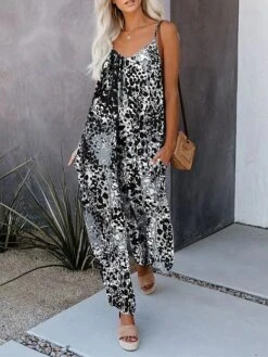 Women's Jumpsuit Pocket Print Leopard V Neck Streetwear Street Daily Regular Fit Sleeveless Royal Blue Fuchsia Orange S M L Summer 17 Women's Jumpsuit Pocket Print Leopard V Neck Streetwear Street Daily Regular Fit Sleeveless Royal Blue Fuchsia Orange S M L Summer -Cheap Plus Fit Dress Store simwib1682322331091