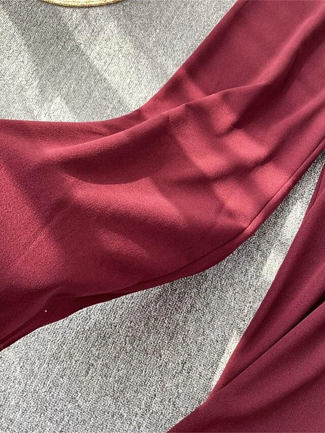 Women's Jumpsuit Lace Backless Solid Color Crew Neck Streetwear Street Going Out Regular Fit Sleeveless Black Yellow Wine One-Size Summer 7 Women's Jumpsuit Lace Backless Solid Color Crew Neck Streetwear Street Going Out Regular Fit Sleeveless Black Yellow Wine One-Size Summer - Image 7