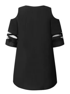 Women‘s Plus Size Curve Holiday Dress Solid Color V Neck Ruched Short Sleeve Fall Spring Basic Casual Short Mini Dress Daily Back To School Dress Print -Cheap Plus Fit Dress Store sytxqj1660738640178