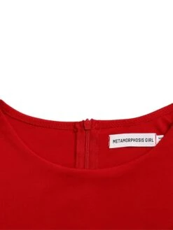 Women‘s Plus Size Curve Work Dress Bodycon Sheath Dress Solid Color Midi Dress Long Sleeve Crew Neck Fashion Outdoor White Red Fall Spring L XL XXL 3XL -Cheap Plus Fit Dress Store sywwce1676871091833