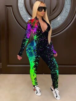 Women's Jumpsuit Sexy Long Sleeve Green Yellow Orange S M L All Seasons 10 Women's Jumpsuit Sexy Long Sleeve Green Yellow Orange S M L All Seasons -Cheap Plus Fit Dress Store tdakqj1632897001257