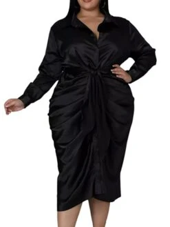 Women‘s Plus Size Curve Flattering Dresses Elegant Apple Shaped Dress Wedding Guest Work Dress Pure Color Shirt Collar Long Sleeve Fall Winter Work Midi Dress Going Out Work Dress Shirt Dress 36 Women‘s Plus Size Curve Flattering Dresses Elegant Apple Shaped Dress Wedding Guest Work Dress Pure Color Shirt Collar Long Sleeve Fall Winter Work Midi Dress Going Out Work Dress Shirt Dress -Cheap Plus Fit Dress Store tezsct1663665119958