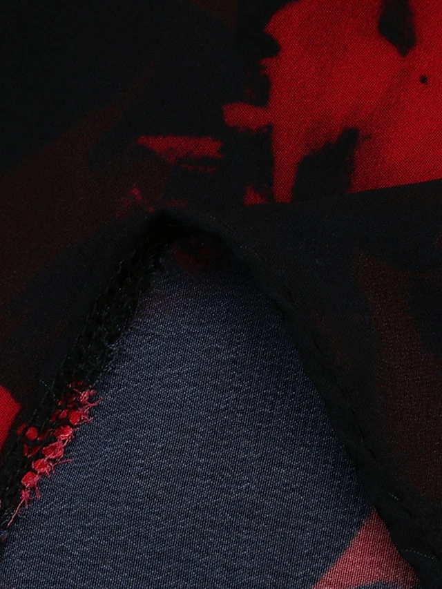 Women‘s Plus Size Curve Holiday Dress Floral V Neck Print Half Sleeve Fall Winter Casual Midi Dress Daily Dress 5 Women‘s Plus Size Curve Holiday Dress Floral V Neck Print Half Sleeve Fall Winter Casual Midi Dress Daily Dress - Image 5