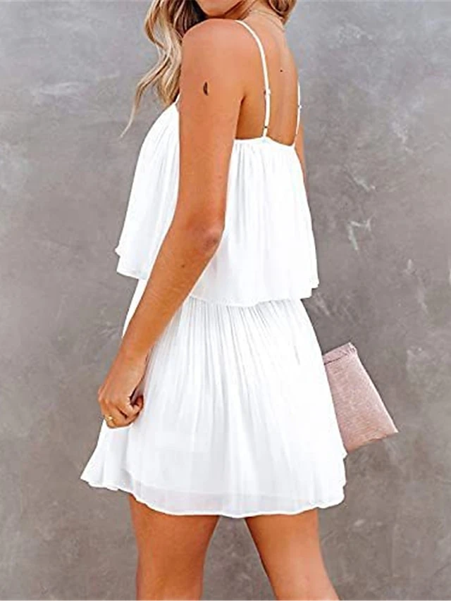 Women's Romper Ruffle Backless Solid Color Square Neck Basic Street Daily Regular Fit Sleeveless Black White Navy Blue S M L Summer 17 Women's Romper Ruffle Backless Solid Color Square Neck Basic Street Daily Regular Fit Sleeveless Black White Navy Blue S M L Summer - Image 17