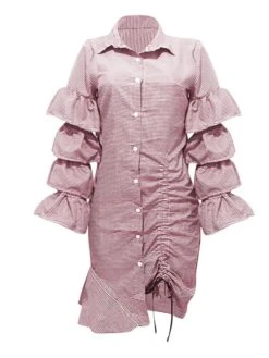 Women's Shirt Dress Sheath Dress Midi Dress Winter Dress Daily Vacation Polyester Cotton Blend Fashion Casual Shirt Collar Lace Up Ruched Long Sleeve Summer Spring Fall 2022 Regular Fit Red Light Blue 20 Women's Shirt Dress Sheath Dress Midi Dress Winter Dress Daily Vacation Polyester Cotton Blend Fashion Casual Shirt Collar Lace Up Ruched Long Sleeve Summer Spring Fall 2022 Regular Fit Red Light Blue -Cheap Plus Fit Dress Store tprenn1634352966762