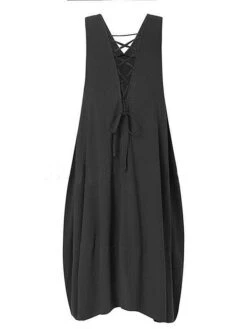 Women's Casual Dress Cotton Dress Swing Dress Maxi Long Dress Cotton Blend Basic Classic Outdoor Daily V Neck Pocket Sleeveless Summer Spring 2023 Regular Fit Black Wine Khaki Plain S M L XL 2XL 17 Women's Casual Dress Cotton Dress Swing Dress Maxi Long Dress Cotton Blend Basic Classic Outdoor Daily V Neck Pocket Sleeveless Summer Spring 2023 Regular Fit Black Wine Khaki Plain S M L XL 2XL -Cheap Plus Fit Dress Store tufocr1686713215215