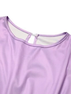 Women's Jumpsuit Lace Up Print Floral Crew Neck Elegant Party Prom Straight Regular Fit Half Sleeve Purple S M L Spring -Cheap Plus Fit Dress Store tvshob1656999645104