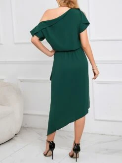 Women's Two Piece Dress Set Party Dress Skirt Set Party Outdoor Fashion Party Ruffle Asymmetrical Midi Dress Off Shoulder Half Sleeve Plain Loose Fit Green Spring Fall S M L XL XXL 15 Women's Two Piece Dress Set Party Dress Skirt Set Party Outdoor Fashion Party Ruffle Asymmetrical Midi Dress Off Shoulder Half Sleeve Plain Loose Fit Green Spring Fall S M L XL XXL -Cheap Plus Fit Dress Store twbegr1692339651275