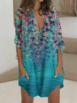 Women's Shirt Dress Casual Dress Shift Dress Mini Dress Outdoor Daily Vacation Polyester Fashion Casual Stand Collar Button Pocket Long Sleeve Summer Spring Fall 2023 Regular Fit Blue Purple Green 5 Women's Shirt Dress Casual Dress Shift Dress Mini Dress Outdoor Daily Vacation Polyester Fashion Casual Stand Collar Button Pocket Long Sleeve Summer Spring Fall 2023 Regular Fit Blue Purple Green -Cheap Plus Fit Dress Store tztcsf1677146428977