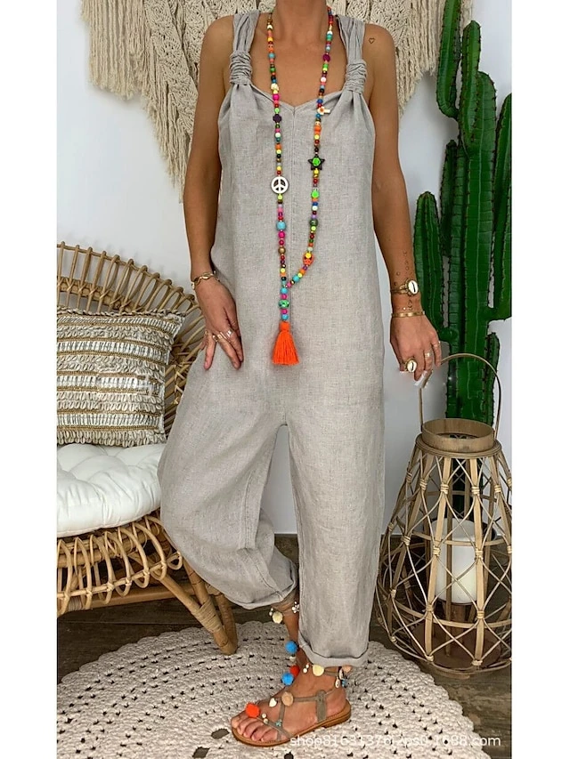 Women's Jumpsuit Solid Color Streetwear Street Daily Regular Fit Black Yellow Blue S M L Spring 1 Women's Jumpsuit Solid Color Streetwear Street Daily Regular Fit Black Yellow Blue S M L Spring