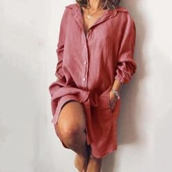 Women's Shirt Dress Casual Dress Cotton Linen Dress Midi Dress Cotton Blend Simple Basic Home Street Daily Shirt Collar Pocket Long Sleeve Summer Spring Fall 2023 Loose Fit Black White Yellow Pure 22 Women's Shirt Dress Casual Dress Cotton Linen Dress Midi Dress Cotton Blend Simple Basic Home Street Daily Shirt Collar Pocket Long Sleeve Summer Spring Fall 2023 Loose Fit Black White Yellow Pure -Cheap Plus Fit Dress Store uazpju1654072332379