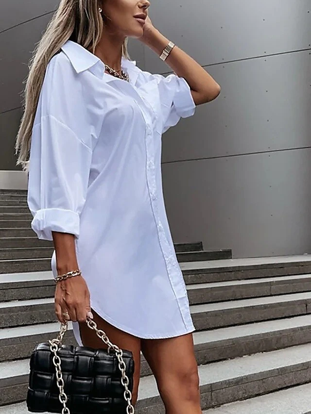 Women's Shirt Blouse Linen White Blue Khaki Plain Button Pocket Long Sleeve Casual Holiday Vacation Fashion Shirt Collar Regular Fit Spring &Fall 6 Women's Shirt Blouse Linen White Blue Khaki Plain Button Pocket Long Sleeve Casual Holiday Vacation Fashion Shirt Collar Regular Fit Spring &Fall - Image 6