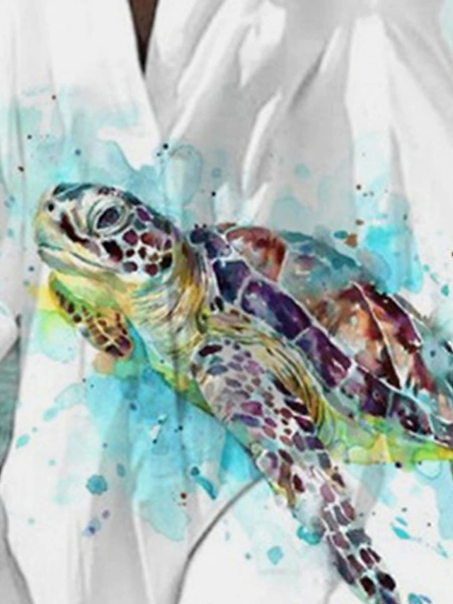 Women's Shirt Dress Casual Dress Shift Dress Midi Dress Outdoor Daily Date Polyester Classic Modern Shirt Collar Split Print Long Sleeve Summer Spring Fall 2023 Loose Fit White Blue Animal Butterfly 4 Women's Shirt Dress Casual Dress Shift Dress Midi Dress Outdoor Daily Date Polyester Classic Modern Shirt Collar Split Print Long Sleeve Summer Spring Fall 2023 Loose Fit White Blue Animal Butterfly - Image 4