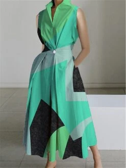 Women's Shirt Dress Casual Dress Swing Dress Maxi Long Dress Outdoor Office Daily Polyester Fashion Modern Shirt Collar Button Pocket Sleeveless Summer Spring 2023 Loose Fit Yellow Dark Pink Blue 10 Women's Shirt Dress Casual Dress Swing Dress Maxi Long Dress Outdoor Office Daily Polyester Fashion Modern Shirt Collar Button Pocket Sleeveless Summer Spring 2023 Loose Fit Yellow Dark Pink Blue -Cheap Plus Fit Dress Store uervib1690859507676