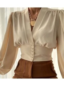 Women's Shirt Blouse Black Red Orange Leopard Floral Print Long Sleeve Daily Weekend Streetwear Casual V Neck Regular Floral Geometric Lantern Sleeve S -Cheap Plus Fit Dress Store ufqvzo1647919948175